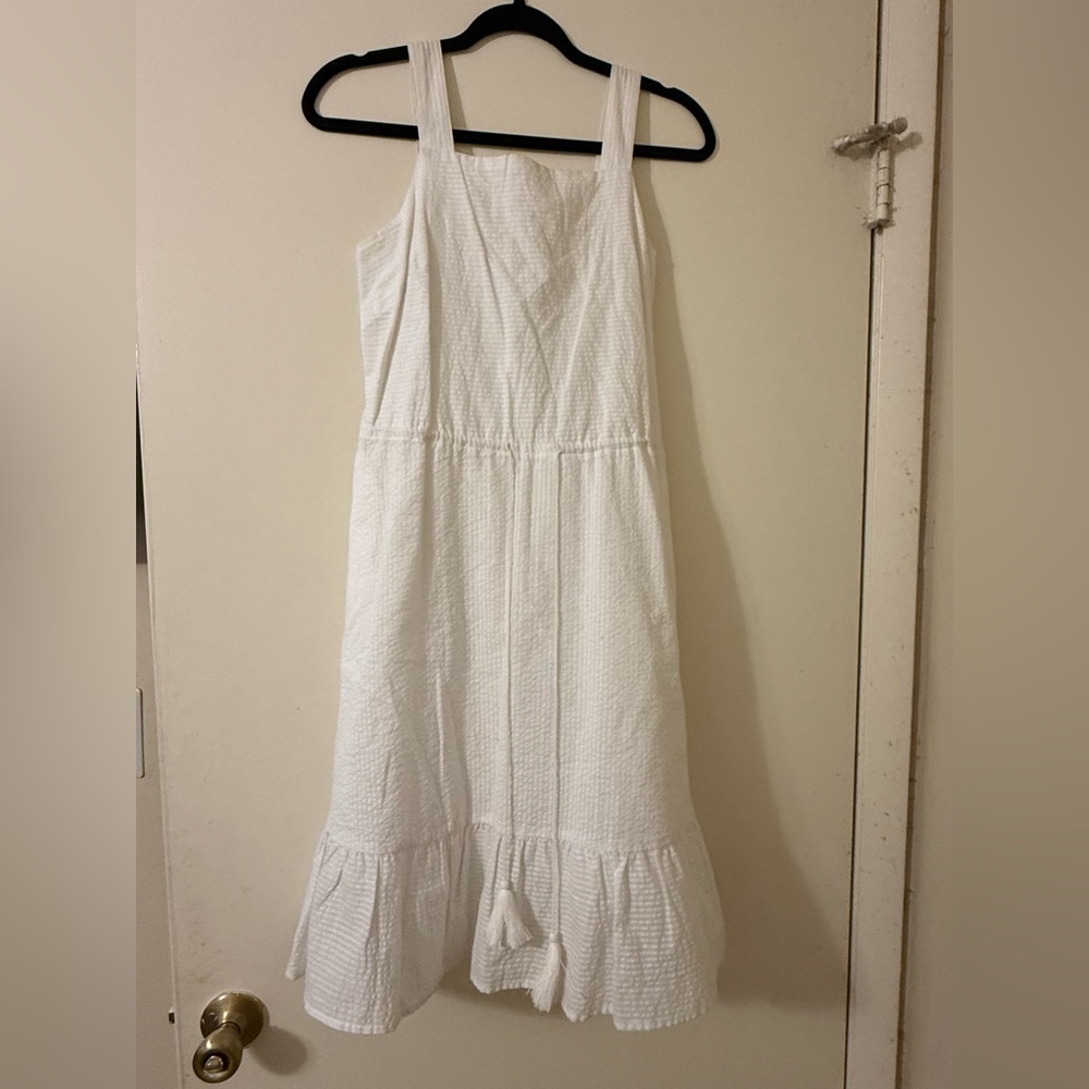a new day white Smocked midi dress